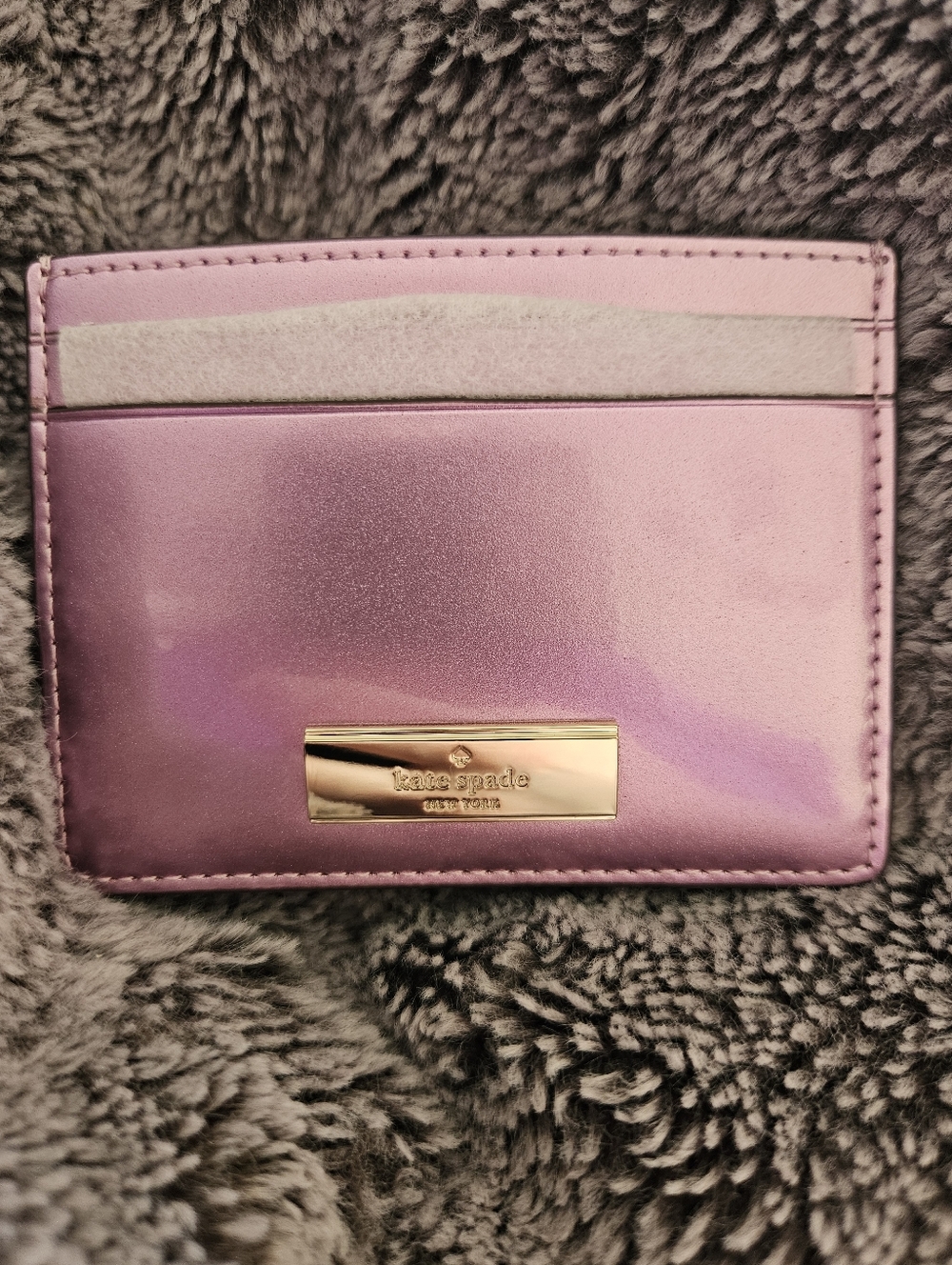 Kate Spade Metallic Quartz Rose Card Holder